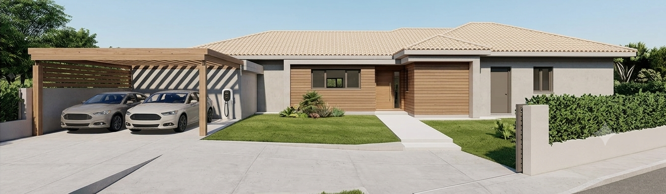 Render de diseño de Villa Monte
