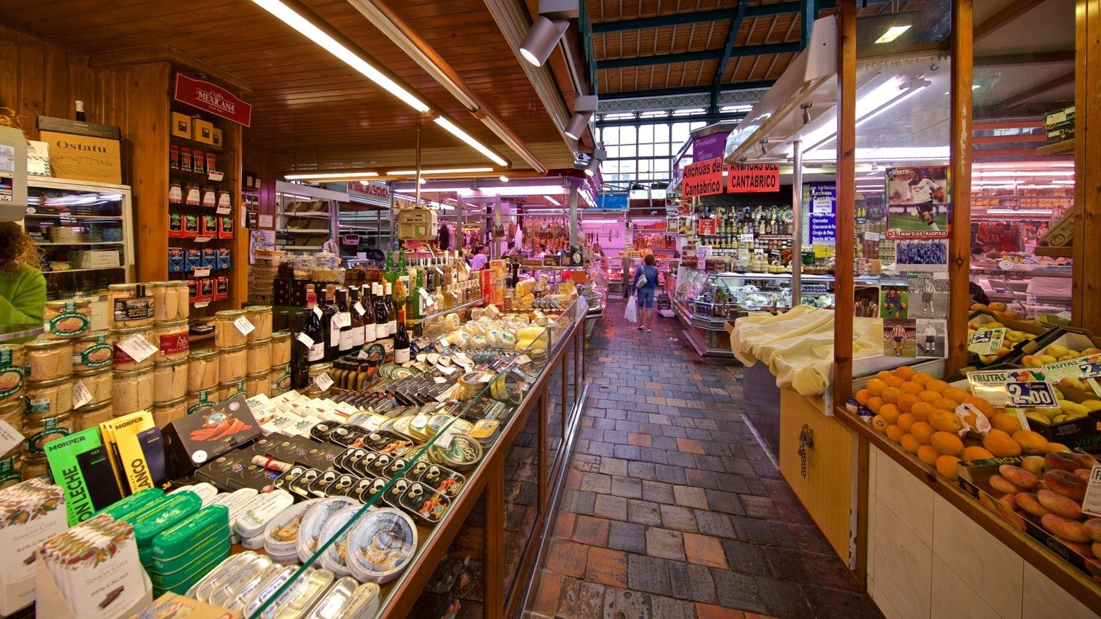 Mercado de la Esperanza à Santander, étals de produits frais
