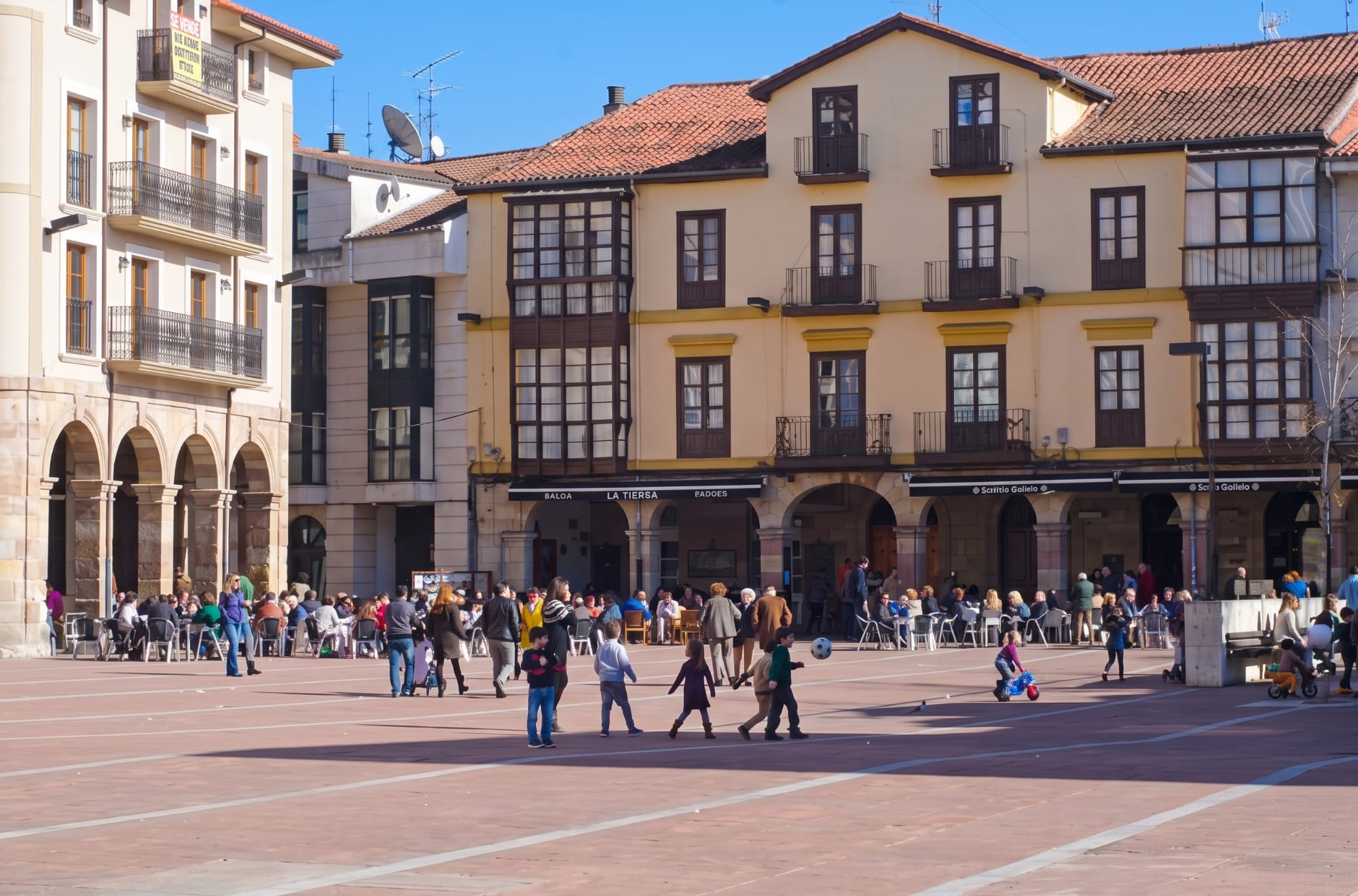 Plaza Baldomero Iglesias and the old town hall of Torrelavega